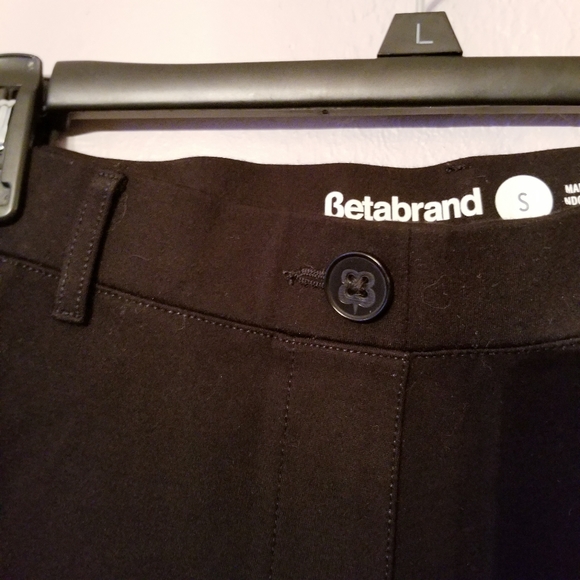 Betabrand Black Straight Leg Classic Dress Pants Yoga Stretch Womens Small - Picture 4 of 5